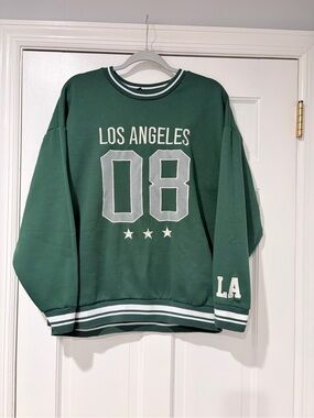 Los Angeles 08 Green Pullover Sweater Large
